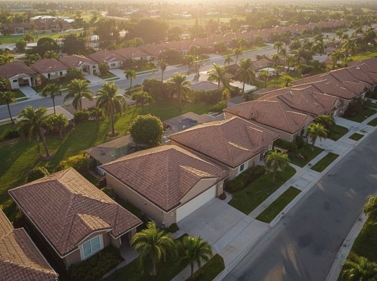 Coral Springs FL neighborhood showing residential homes we service for sliding door repair