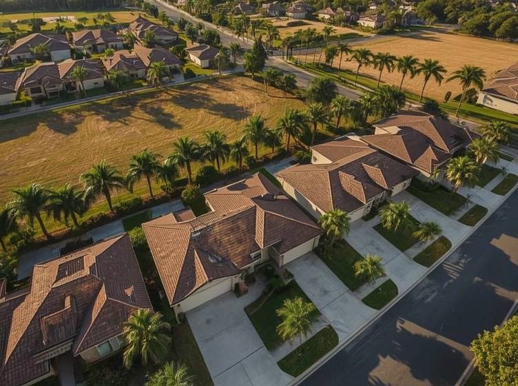 Davie FL neighborhood showing residential homes we service for sliding door repair