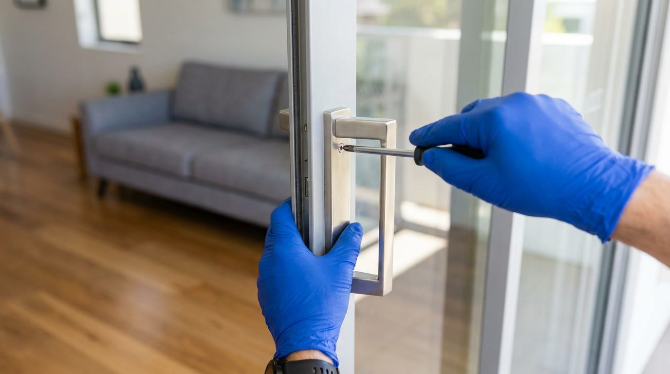 Sliding door handle replacement in Broward County FL